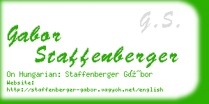 gabor staffenberger business card